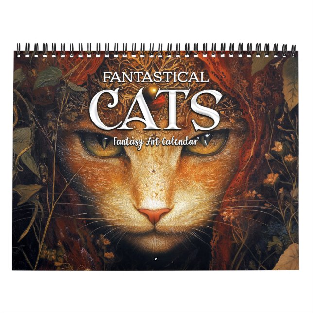 2027 Fantastiska Katter 4 Fantasykonstkalender Kalender (Omslag)