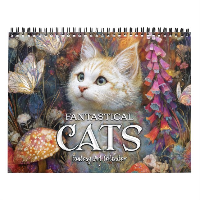 2027 Fantastiska Katter 5 Fantasykonstkalender Kalender (Omslag)