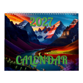 2027 Fantastiska Vackra Praktfulla Landskap Kalender