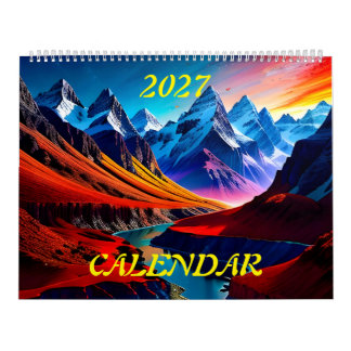 2027 Fantastiska Vackra Praktfulla Landskap Tre Kalender