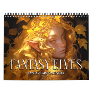 2027 Fantasy-älvor 2 Fantasy Art-kalender Kalender