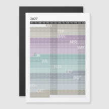 2027 Färgglad kalender magnetisk kort