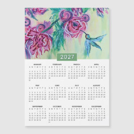 2027 Färgglad Kolibri Målning Kalender