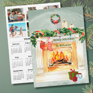 2027 Festiv 6 Foto Personlig 2027 Kalender  Julkort