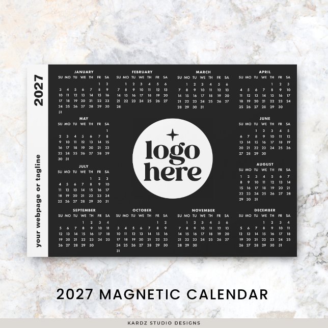 2027 Företag Branded Anpassad Färgkalender (Customize calendar with your own logo, custom text, or website.)