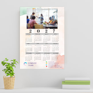 2027 Företagets företagsfoto magnetisk kalender