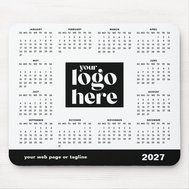 2027 Företagets logotypkalender Musmatta (Framsidan)