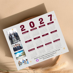 2027 Företagsfoto Kalender Företag Jul Poster