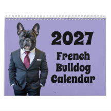 2027 Fransk Bulldog Kalender