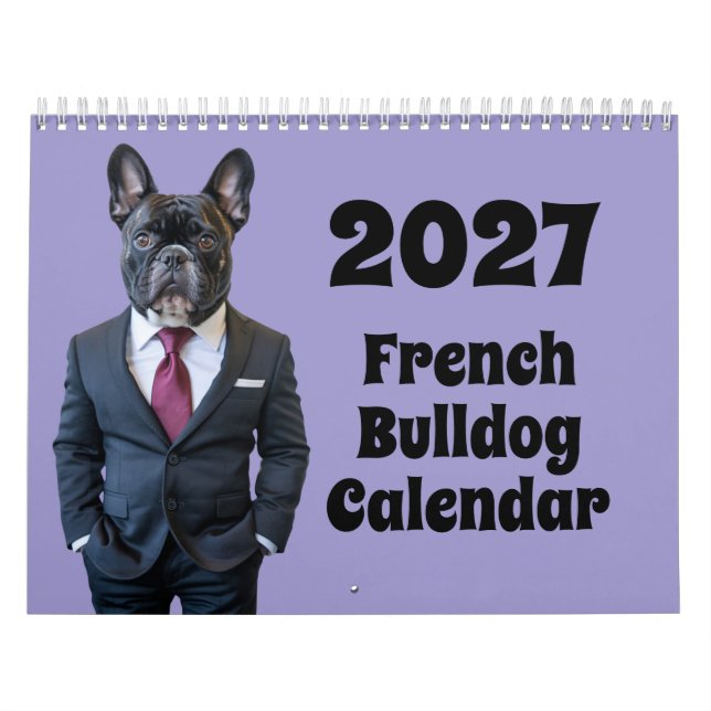 2027 Fransk Bulldog Kalender (Omslag)