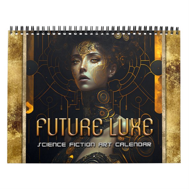 2027 Future Luxe Sci-Fi Kvinnor Konstkalender Kalender (Omslag)