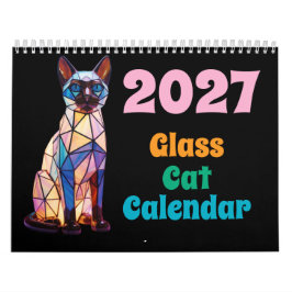 2027 Glas Katt Kalender