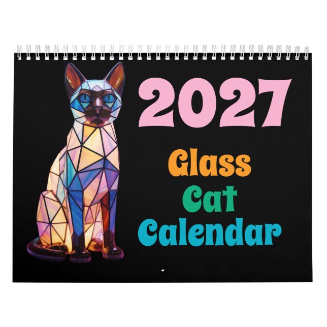 2027 Glas Katt Kalender (Omslag)