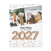 2027 God Jul Foto Ballong Nummer