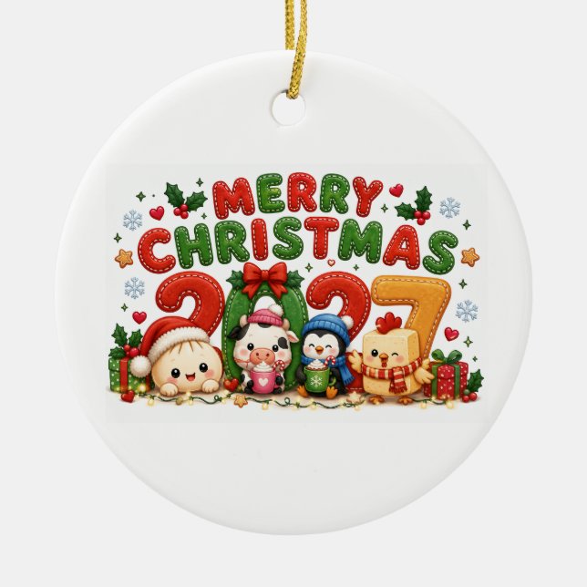2027 God Jul Julgransprydnad Keramik (Framsidan)