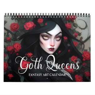 2027 Goth Drottningar Fantasykonstkalender Kalender