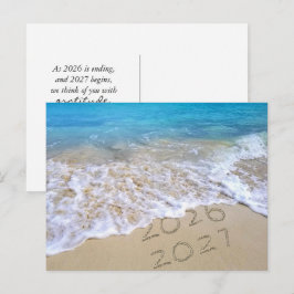 2027 Gott Nytt År Strand Vykort