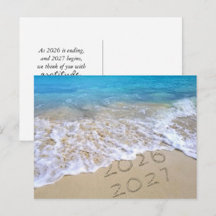 2027 Gott Nytt År Strand Vykort