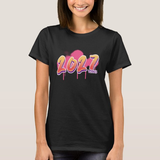 2027 Graffiti Nyår – Urban Street Style Drip T Shirt (Framsida)
