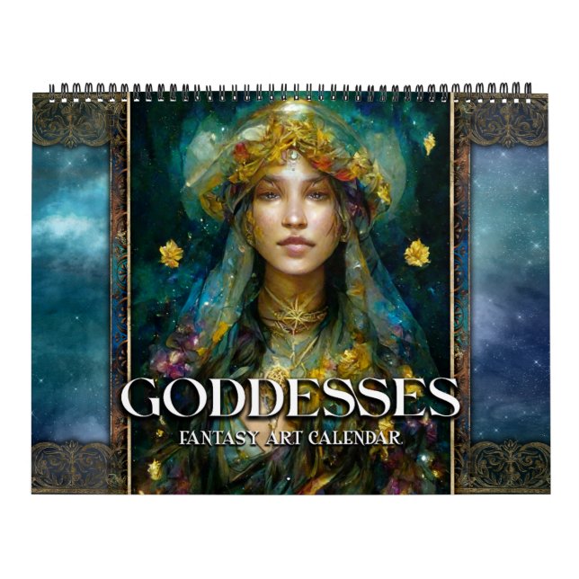 2027 Gudinnor 2 Fantasykonstkalender Kalender (Omslag)