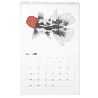 2027 Guld fisk kalender