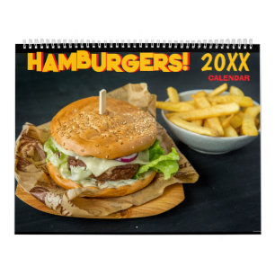 2027 Hamburger Väggkalender Mat Kalender