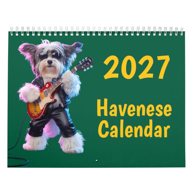 2027 Havanesiska Hundkalender Kalender (Omslag)