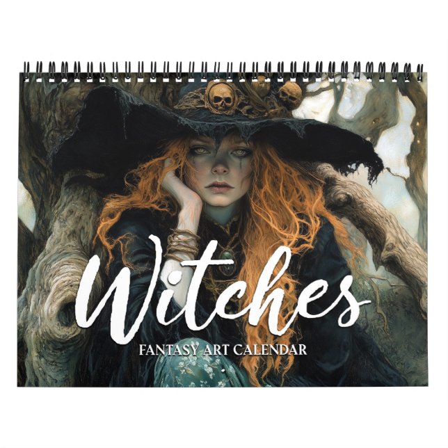 2027 Häxor Fantasykonstkalender Kalender (Omslag)