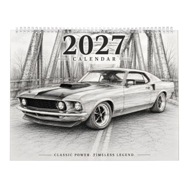 2027 Hot Rod Musclebilskalender Kalender (Omslag)
