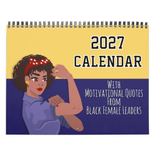 2027 Inspirerande Citat Svarta Flickors Magi Kalender