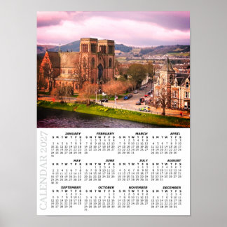 2027 Inverness-kalender, skotska högländerna Poster