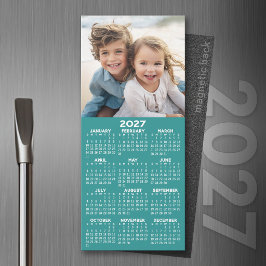 2027 Kalender 1 Foto Collage - Kan redigeras aqua