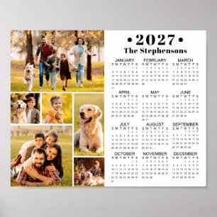2027 Kalender 6 Foto Collage Personlig Poster