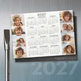 2027 Kalender - 8 Bilder - Basic Grey Vit Magnet