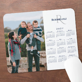 2027 Kalender Anpassad Foto Monogram Namn Musmatta