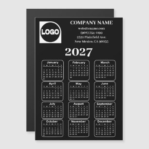 2027 Kalender Anpassat Företagsnamn & Logotyp Magn