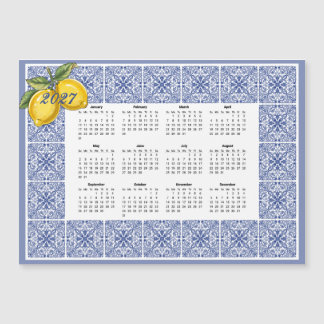 2027 kalender Dolce Vita Italienska plattor och ci Magnetisk Inbjudningskort