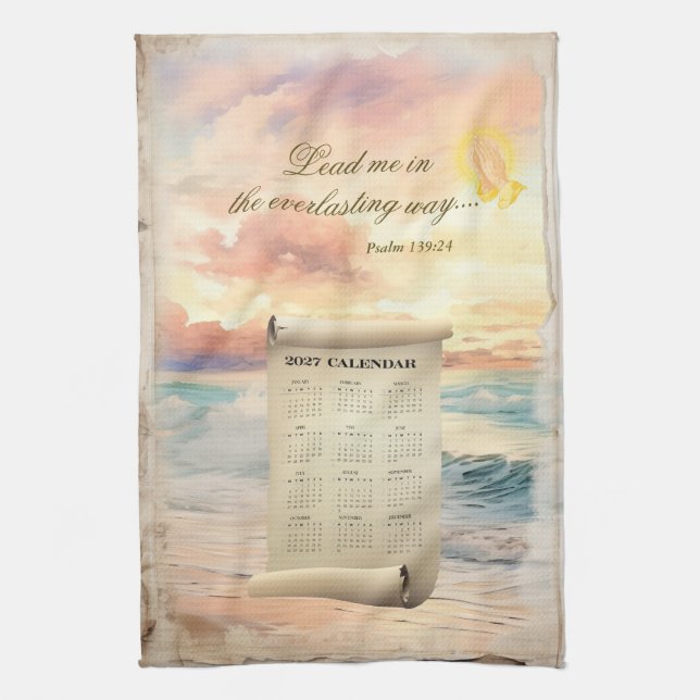 2027 Kalender Handduk Inspirerande Psalm 139 Kökshandduk (Vertikal)