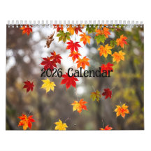 2027 Kalender (Höstblad - Skapad av Grok)