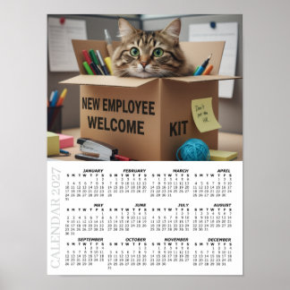2027 Kalender, HR / Ny anställd - Kontorskul Cats Poster
