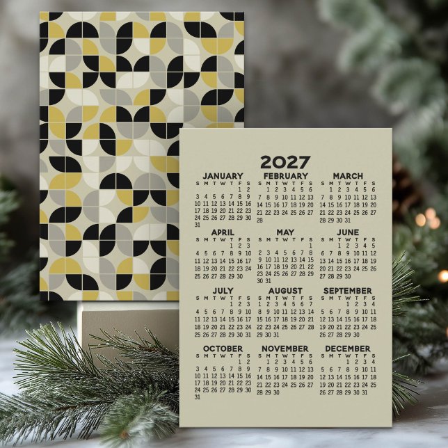 2027 Kalender - MCM Mönster på Baksidan Program (2027 calendar)