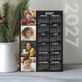 2027 Kalender med 4 Foto Collage på Kort