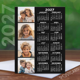 2027 Kalender med 4 Foto Collage Vykort