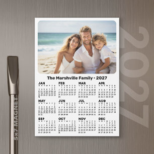 2027 Kalender med Foto Anpassad Text Magnetisk Kor