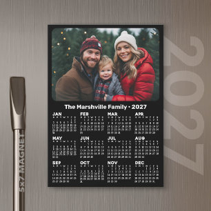 2027 Kalender med Foto Anpassad Text Magnetisk Kor