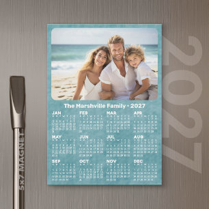 2027 Kalender med Foto Anpassad Text Magnetisk Kor