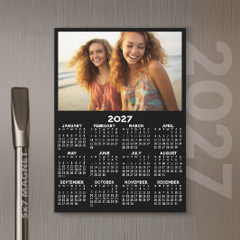 2027 Kalender med Foto Årsvy Modern Minimalistisk