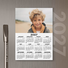 2027 Kalender med foto - helårsvy magnetkort