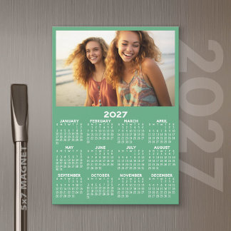 2027 Kalender med Foto Minimal Modern Magnet