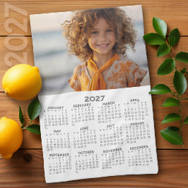 2027 Kalender med Foto Minimal Modern Minimal Kökshandduk